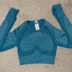 Gymshark Longsleeve Blue Open Back - S
